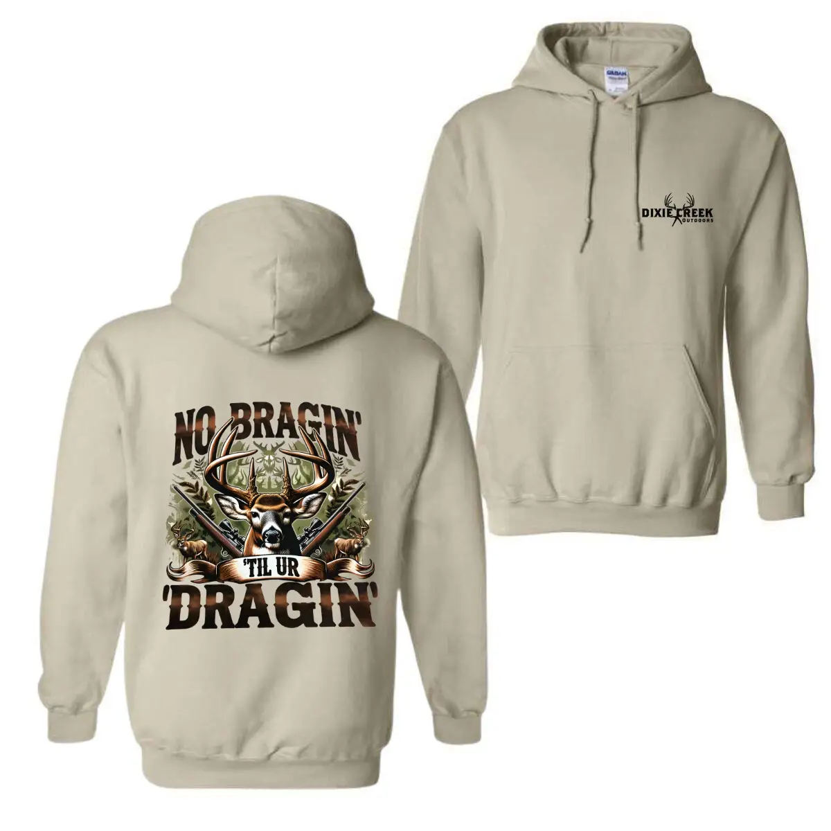Deer Hunting Hoodie - No Braggin' Til Ur Design for Hunting Fans, Perfect for Outdoor Adventures and Hunters T-shirt, Hoodie, Sweatshirt Menswear