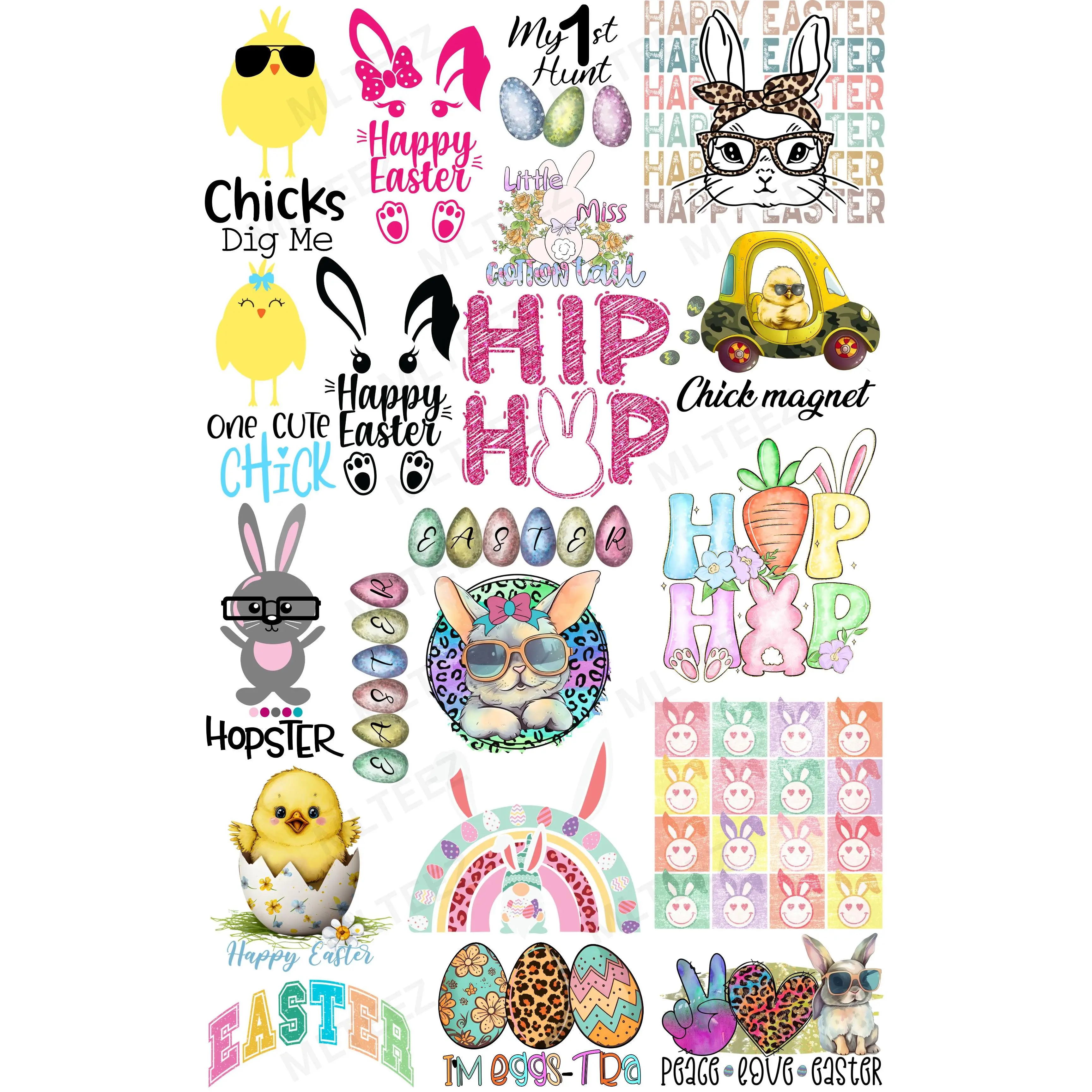 YOUTH EASTER PREMADE GANGSHEET  - 22X36 dtf print