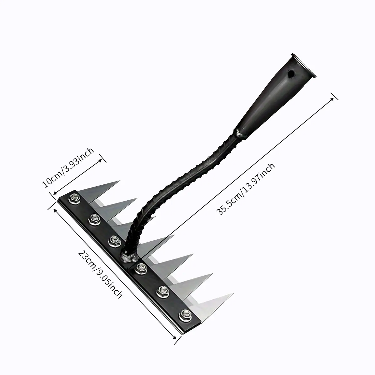Heavy-Duty Metal Weeding Rake - VersatileGardening Tool, Tools and Gadgets for DifferentGardening Needs, Effective Soil Loosening, Soil Aeration,Weed Cleaning (Handle Excluded)
