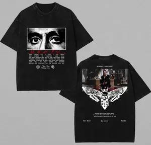Darcsport Scarface workout Oversized Washed Tee,Gym tshirt Gothic Warrior Print with Vintage Fade, Brotherhood gymwear – Heavyweight Gym Top, Gift for Gymer, Summer Wear – For Weargraphic tees vacation outfits men gifts dailywear