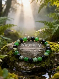 Artificial Jade Obsidian Crystal Wealth Bracelet, Fertility Energy, Magnetic Cleansing, Daily Wear, Party Jewelry, High Quality Bracelet, Premium Bracelet, Exquisite Bracelet