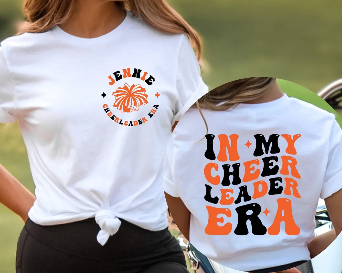Personalized In My Cheerleader Era Shirt, Custom Name Cheerleader Shirt, Back To School Kids Tee, Cheer Shirt, Cheerleader Gift, Dance Shirt