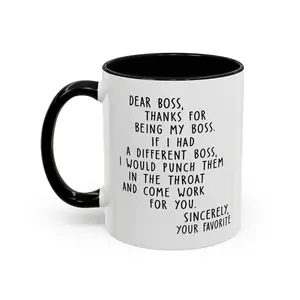 Funny Boss Mug 11oz 15oz, Best Boss Coffee Cup, Sarcastic Office Gift for Manager Supervisor Boss Lady from Employee