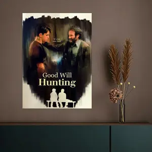 Viral GGood Will Huntinges Poster HD Heavy-Duty Self-Stick Waterproof Wall Decor Tool-Free Install Durable & Reusable Conceals Wall Flaws Elevates Home Style Perfect for Living Room Bathroom & Kitchen Easy Apply & Remove
