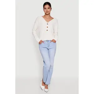 Dolman Long Sleeve Lace Up Back Sweater