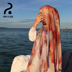 RIMAIRE Large Scarf for Women Lightweight Floral Printed Scarves Fall Winter Fashion Fringed Shawl wraps Soft Solid Pashmina Shawl hijab one piece
