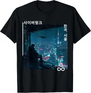 100% Cotton KOREAN Cyberpunk SEOUL Streetwear KPOP Aesthetic T-Shirt