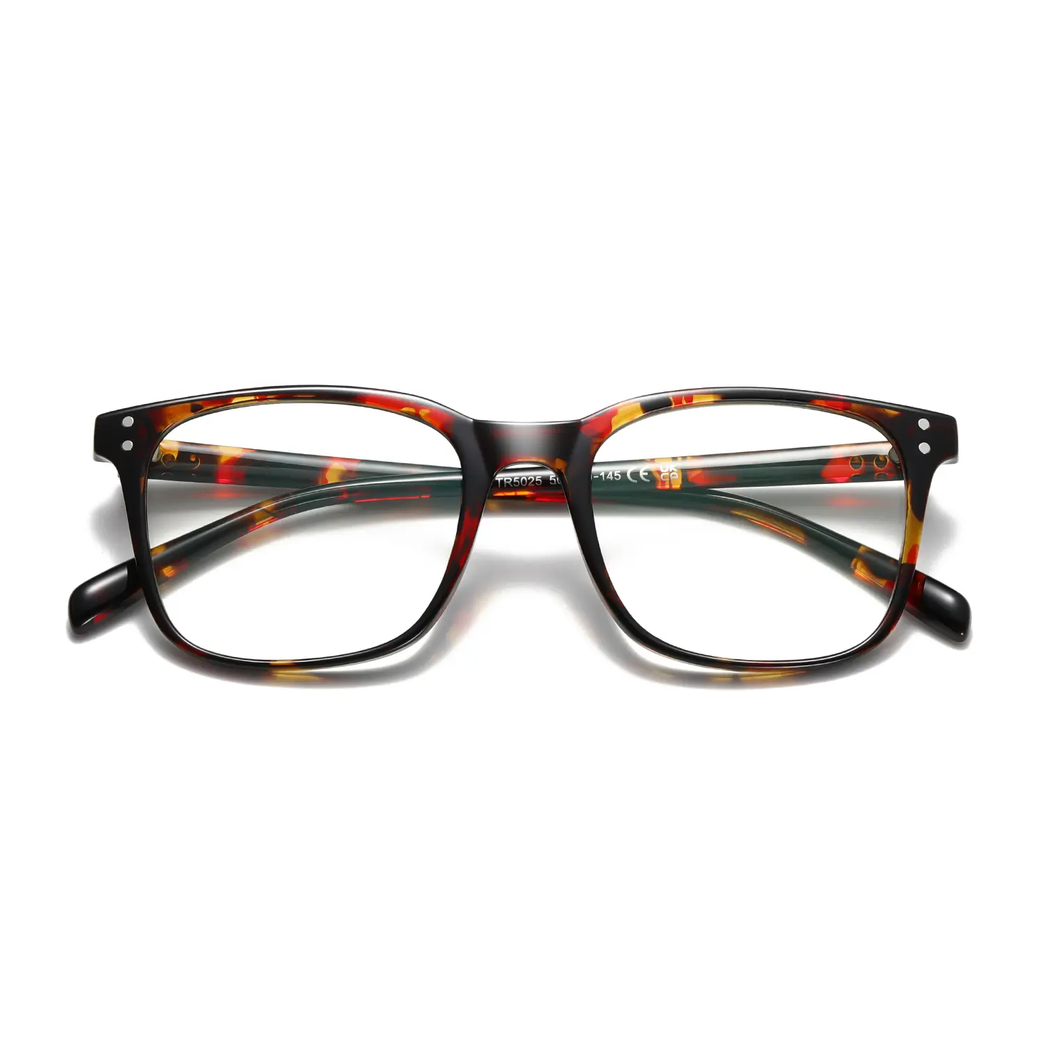 Kimorn Unisex Blue Light Glasses - High Quality Eyewear, Lightweight Full Rim Plastic Stylish Square Frames, Anti-UV, Anti-Glare, Eyestrain Reduction, Summervibes, Lightweight Eyewear