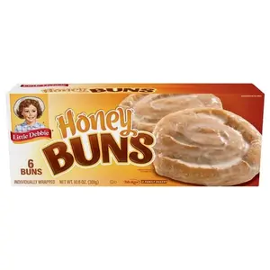 Honey Buns, 6 Individually Wrapped Pastries, 10.6 oz Box, Pack of 0ne (1)