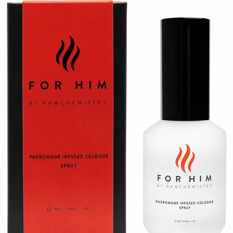 RawChemistry For Him Pheromone Infused Cologne for Men | Alcohol-Free Men's Fragrance Spray | Fresh Citrus, Marine, Woods & Musk | Long Lasting Signature Scent | 30ml / 1 fl. oz. | Made in USA