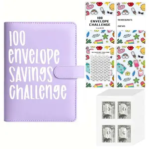 100 Envelopes Money Saving Challenge Binder, Budget Binder Savings Challenges Book with Cash Envelopes, A5 Budget Planner Book to Save $5,050
