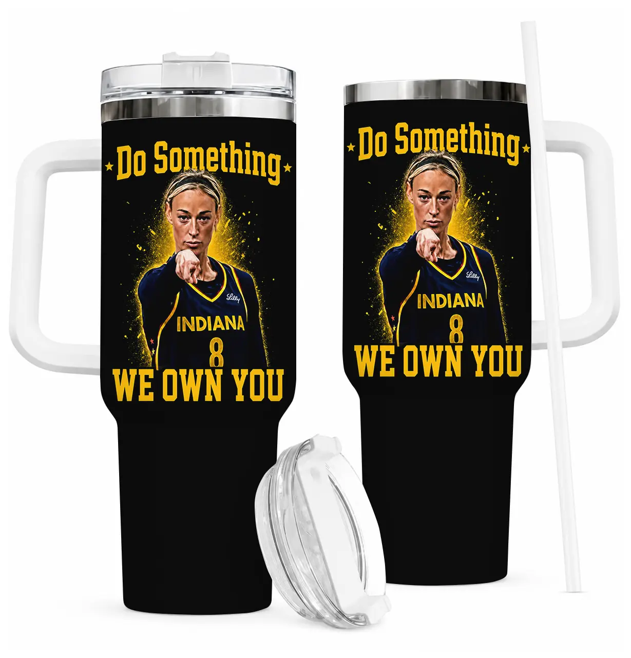 Do Something We Own You - Sophie Cunningham 40oz Tumbler, Basketball Insulated Travel Mug with Handle & Straw