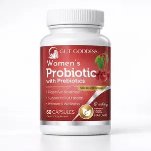 Gut Goddess Probiotics with Prebiotics & Cranberry Supplements Healthcare Vitamin Dietary Fitness Edible