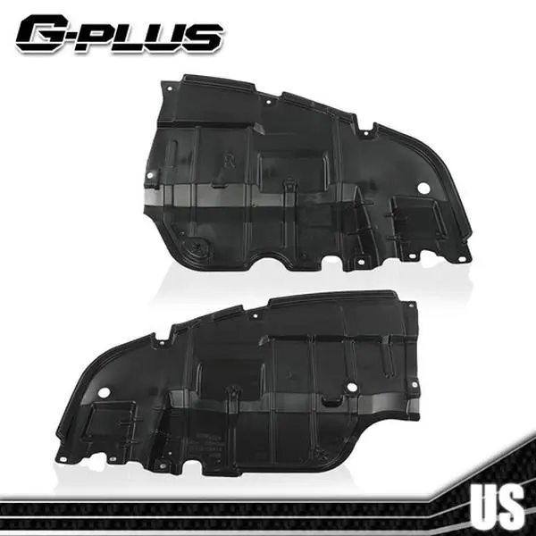 Engine Splash Shield Set (2pcs, Left & Right) - Brand New Aftermarket, Good Quality Direct Fit Front Under Cover, No Drilling Required for 07-12 Lexus ES350 3.5L
