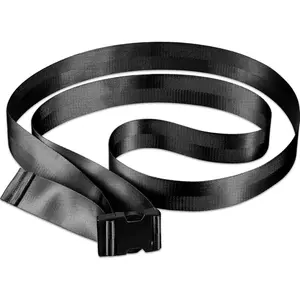 Mobilization Belt Manual Traction Mobility Strap Adjustable Fun Gait Belts for Stretching Yoga Leg Shoulder Exercise (Black)