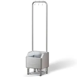 Stainless Steel Commercial Mop Sink With Rack 150kg Capacity For Laundry Kitchen Restaurant Garage