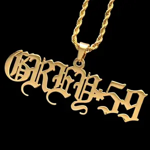 $uicideboy$ GREY*59 Necklace 1.5" Gold Plated Mirror Polished Stainless Steel Pendant Hypoallergenic Rust Resistant Suicideboys G59 Collection Free Gift Included