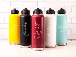 Personalized Steel Water Bottle, Steel Travel 12/20/32/40 oz Tumbler, Office Drinkware, Corporate Gift, Custom Company Water Bottle, Custom Steel Tumbler, Tumbler for Office, Office Drinkware, Company Gift, Custom Coffee Tumbler, Travel Size