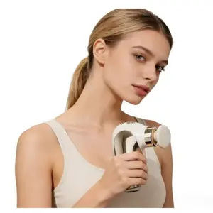 Multi-functional mini muscle massage gun, wireless design, improved silicone vibration massage head, suitable for office and home, small, convenient to carry, USB charging, suitable for holiday gifts
