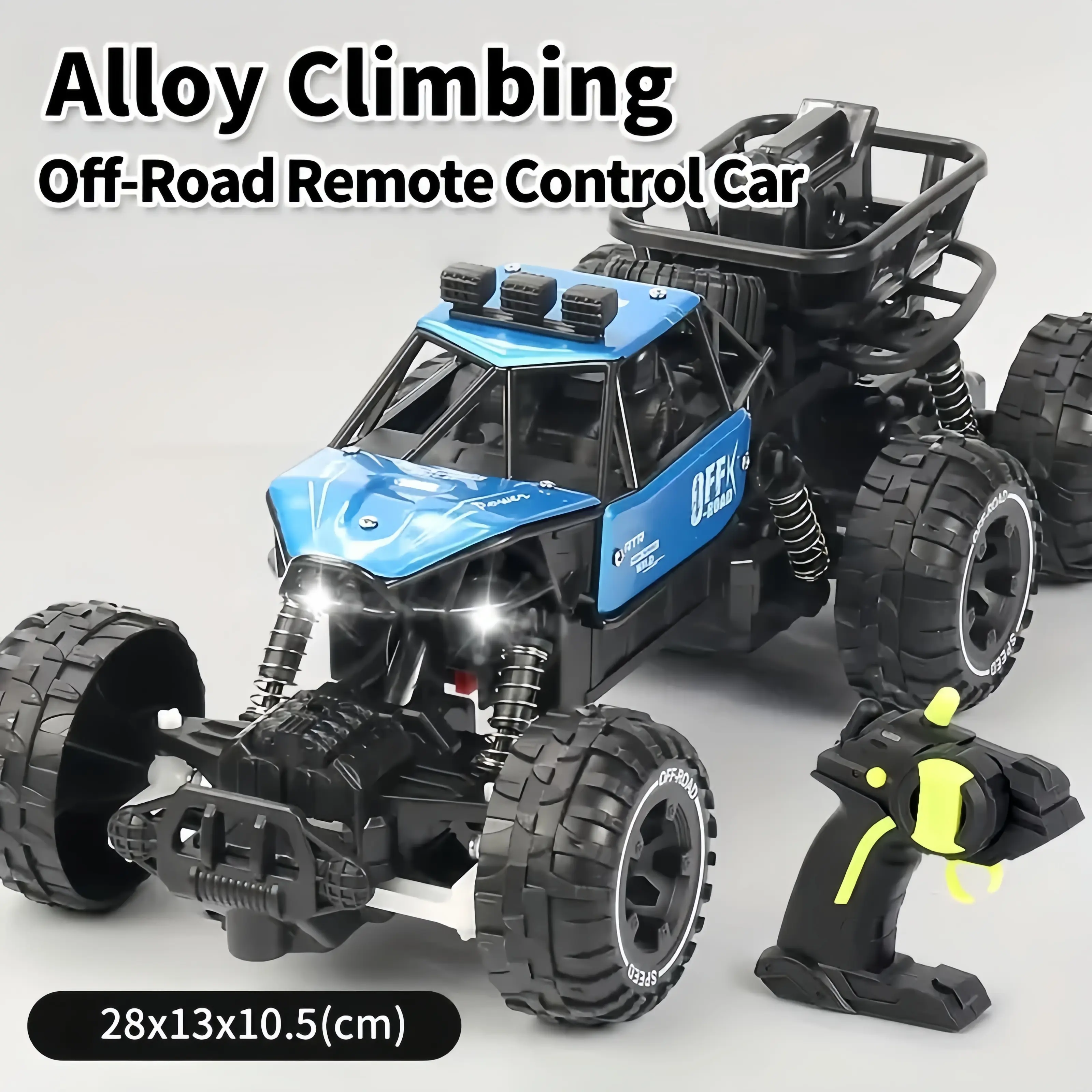RC Car/Truck – Rock crawler RC truck featuring a rechargeable battery, metal body, and LED headlights; a great birthday gift for boys aged 4–7 and 8–12.