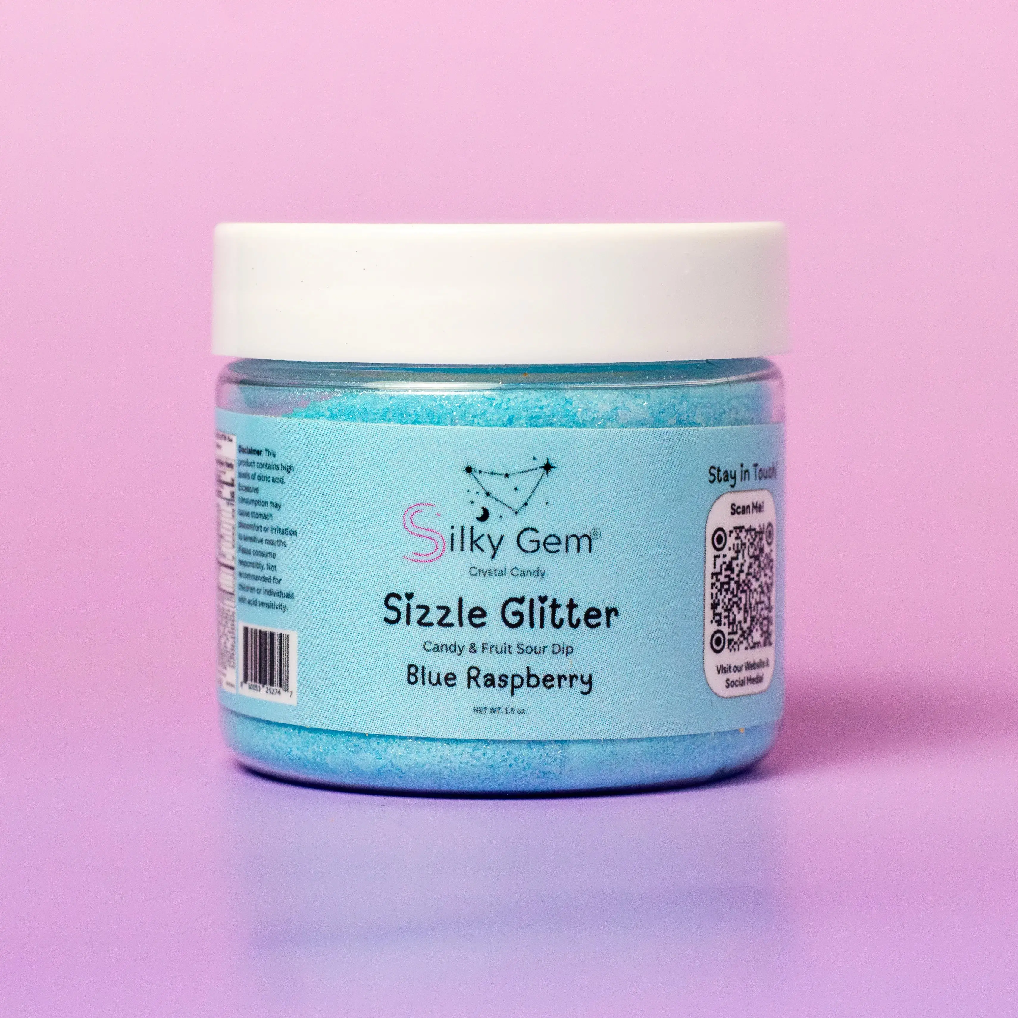 Silky Gem® Sizzle Glitter Sour Dip Blue Raspberry Silky Gem® Sizzle Glitter Sour Dip Blue Raspberry