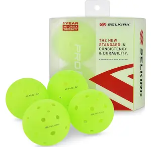 Selkirk Sport Pro S1 Ball | Crack-Resistant | 38 Hole Outdoor Pickleball Balls | USAPA Approved Pickle Ball for Tournament Play | Advanced Aerodynamics |
