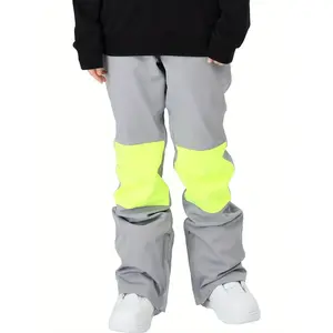 2024 Women's Waterproof Ski Snow Pant Mountain Insulated Snow Waterproof Ski Pants Winter Outdoor Cargo Pants Windproof Outdoor Winter Warm Suspender Snowboard Color blocking Pants