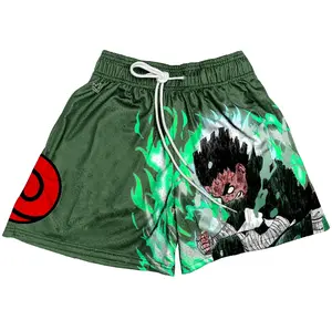 Rock Lee Shorts Naruto Knee Pants for Athletic Workout and Walking, Unisex Shorts With Four Pockets