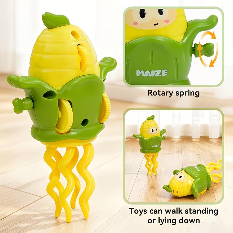 ✨ Wind-Up Dancing Corn Toy, Cute Cartoon Maize Spinning & Wiggling Toy for Kids, Fun Educational Novelty Gift for Indoor/Outdoor Play, Perfect Valentine's Day/Birthday Party Favor🎁 fidget