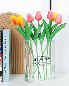 Book-Shaped Vase for Flowers, Book Lovers Gifts, Aesthetic Room Decor Cute Flowers Vases & Must-Have for Home, Bookshelf, Bedroom & Office Decor for Women & Teacher Gift - Like Mothers Day