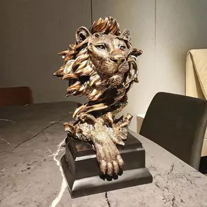 Vintage American Style Eagle Design Resin Ornament, 1 Count Animal Sculpture Decoration Craft, Desktop Decoration for Home Office