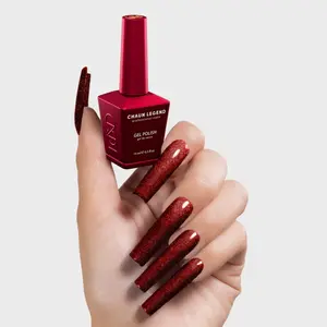 Chaun Legend Sleigh My Bells LG5088 Gel Only 0.5oz nail care nail art red glitter christmas shimmer sparkly red