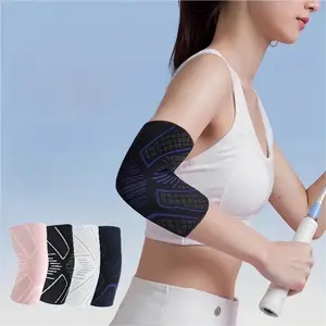 2 Pack Sports Compression Elbow Sleeves, High Elastic Breathable Elbow Joint Support for Badminton, Fitness & All Sports Activities