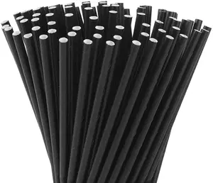 Unicup 250ct [7.75" x 6mm] Biodegradable Paper Drinking Straws Disposable Pack