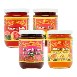 Hawaiian Sun Fruit Preserves Jelly and Jam Glass Jar 10 oz size