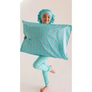 Satin Pillowcase in Neon Bolts