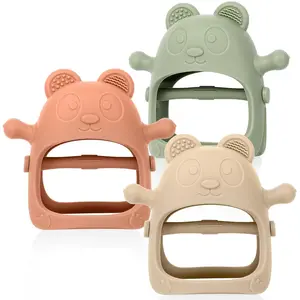 3 Pack Baby Teething Toys 3 Months Silicone Teething Mitten Anti Drop Wrist Hand Teether Baby Chew Toys for Sucking Needs