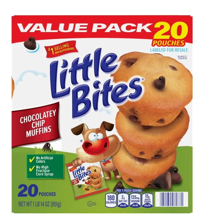 Little Bites Chocolate Chip Muffins, 1.5 oz., 20 pk. Snack Cake Dessert Sweet