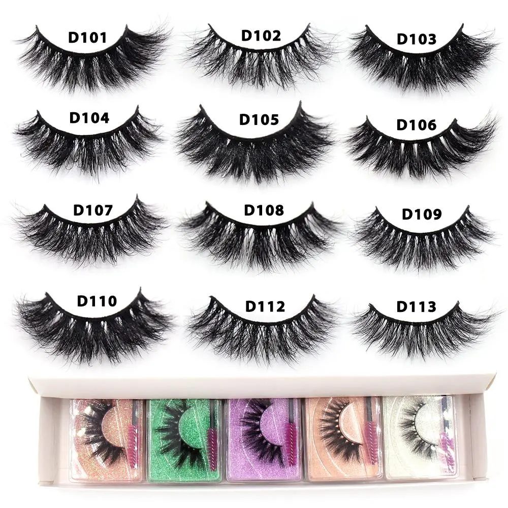 Mink Lashes Wholesale 10/50/100/3D Eyelashes Set Luxury Dramatic Volume 3D False Eyelashes In Bulk Colorful Card False Eye Lashe 2026 New