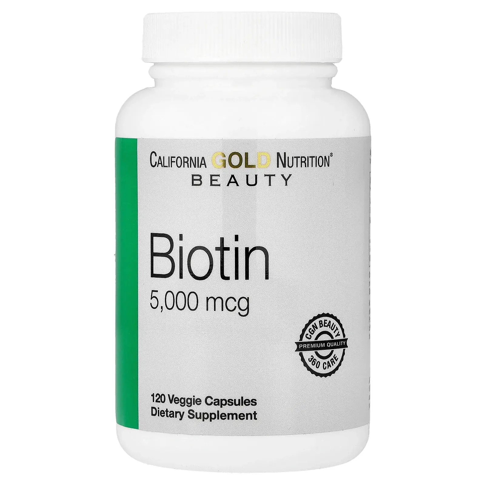 California Gold Nutrition Biotin, 5,000 mcg, 120 Veggie Capsules
