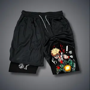 [Vtg90s] Double-Layer Sports Shorts Graphic Shorts Black Shorts Camo Shorts Streetwear Shorts Men Outfits Men Short Shorts Vacation Outfits Shorts