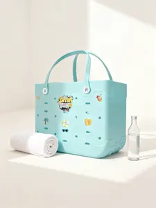 2026 New Fashion Lightweight Beach Bag, Waterproof Large Capacity Eva Handbag, Stain-Resistant, Open Top, Ideal for Beach, Pool, Sports, Travel