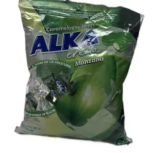 1 Bolsa De Alka Ice Caramelo Rellenos sabor manzana ,mentol,Y crema 100und