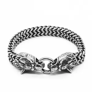 Odin's Wolves Bracelet - Geri and Freki, Norse Mythology Inspired