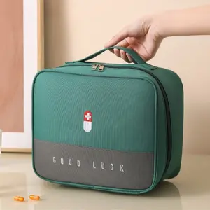 Portable First Aid Kit, Travel Medical Emergency Bag, Home Outdoor Use, Child Medicine Storage, Health Care Organizer, 1 Pack