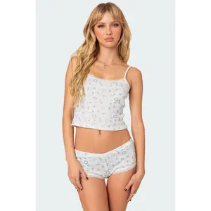 Playtime Printed Pointelle Tank Top