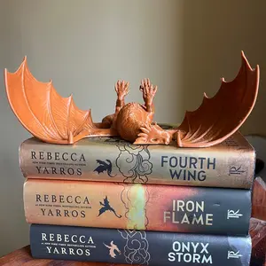 Brown Dragon Figure Bookshelf Decor - 3D Printed FW IF and OS Inspired Dragon Decor