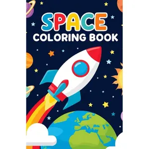 Little Astronaut in Space!: Exploring planets with colored pencils – and fun activities for little space adventurers! Paperback – Large Print, April 17, 2025