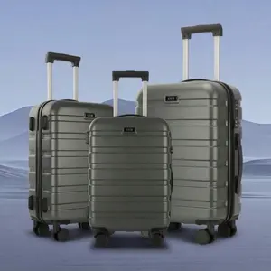 UUH 3PCS Lightweight Luggage Set with TSA Lock, Large Capacity and Waterproof for Family Travel