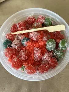 Sour Gushers with sour pop rock warhead topper Snack Candy Sweet Bonbon Candies